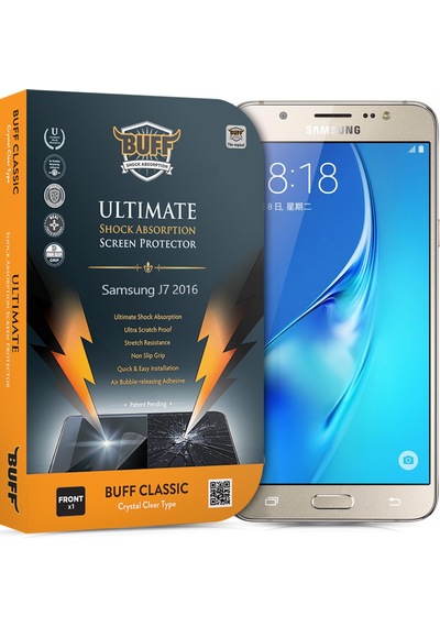 Buff Galaxy J7 2016 İle Uyumlu Darbe Emici Ekran Koruyucu Film