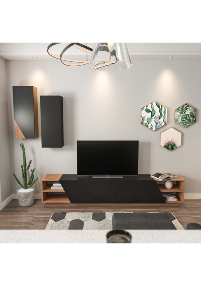 Zebra Tv Ünitesi Siyah Teak Zebra Tv Ünitesi Siyah Teak