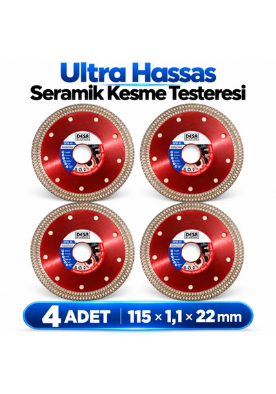 4 Adet Ultra Hassas Seramik Kesme Taşlama 115 Mm Granit Fayans Mermer Cam Elmas Kesme Testeresi