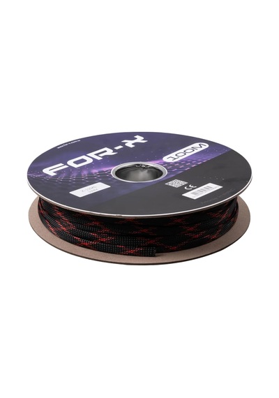 For-x X-110ks Kırmızı-siyah 10mm 100 Metre Kablo Çorabı
