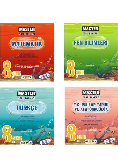 Okyanus Yayınları 8.Sınıf Master Matematik Fen Türkçe Inkılap S B