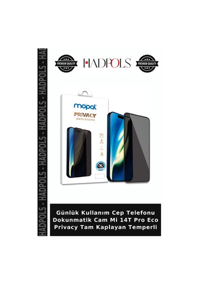 Günlük Kullanım Cep Telefonu Dokunmatik Cam Mi 14t Pro Eco Privacy Tam Kaplayan Temperli