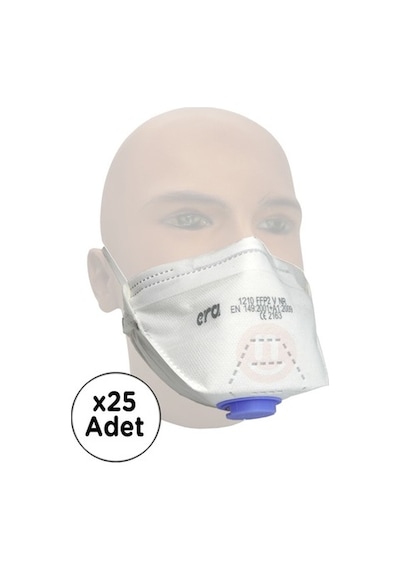 Era Toz Maskesi 1210 Ventilli Katlanır Ffp2 V Nr 25 Li Paket