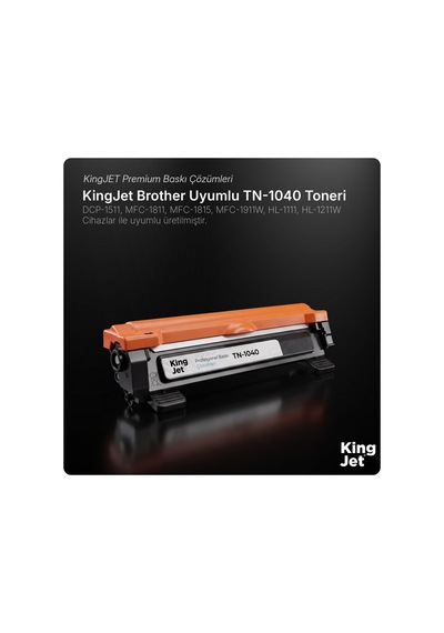 Kingjet Brother Uyumlu Tn-1040 Standart Kapasiteli 4'lü Paket Uyumlu  Toner Mfc-1911w
