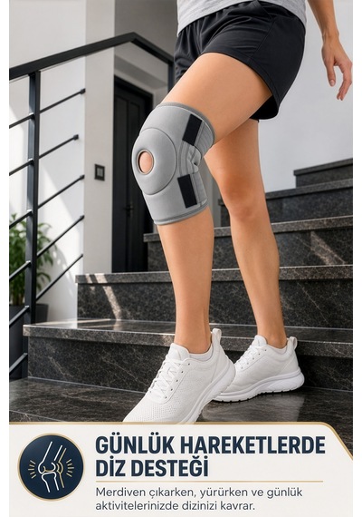 Gri Medikal Patella Destekli Diz Korsesi Çapraz Bağ Menisküs Için Sporcu Dizlik Ayarlanabilir Ligament Destekli Medikal Dizlik