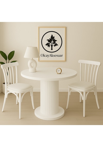 Güneş Model 90 Çaplı 75 Cm Yükseklikli 36mm Kalın Kenarlı Sandalye Yok Yuvarlak Yemek Mas Beyaz-beyaz Güneş Model 90 Çaplı 75 Cm Yükseklikli 36mm Kalın Kenarlı Sandalye Yok Yuvarlak Yemek Mas Beyaz-beyaz