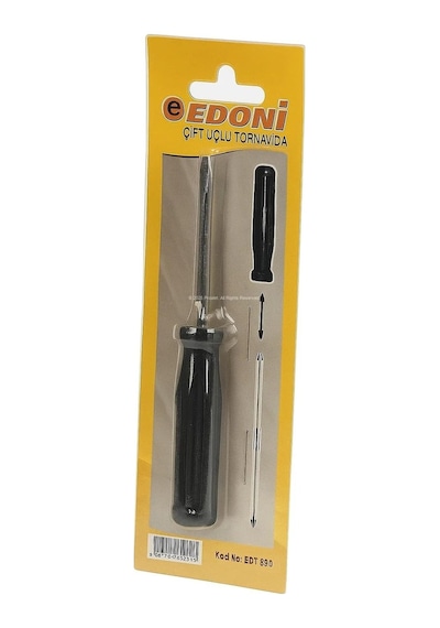 Çift Uçlu Tornavida, Yıldız Ve Düz Uç, 2 Si 1 Arada, Kompakt Gövde, Ergonomik Kaymaz Sap, Dayan