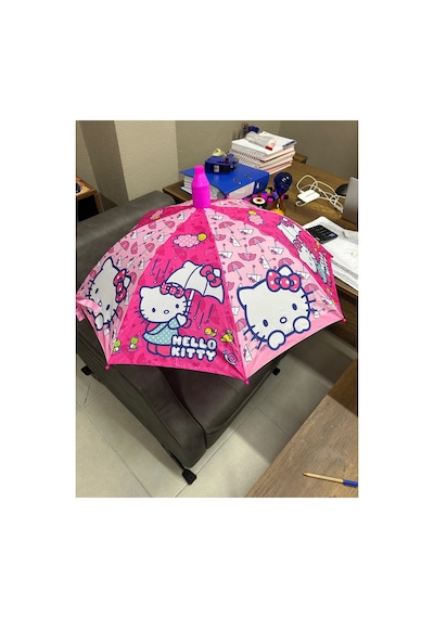 Ens Hello Kitty Lisanslı Koruma Kılıflı Çocuk Şemsiye Pembe