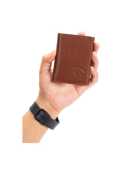 Newish Polo Erkek Hakiki Deri Mıknatıslı Kartlık Ve Cüzdan - New420 Taba