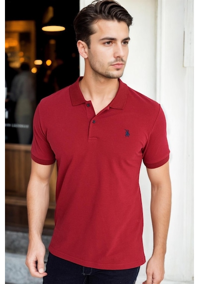 T8561 Dewberry Erkek Tshırt-koyu Bordo