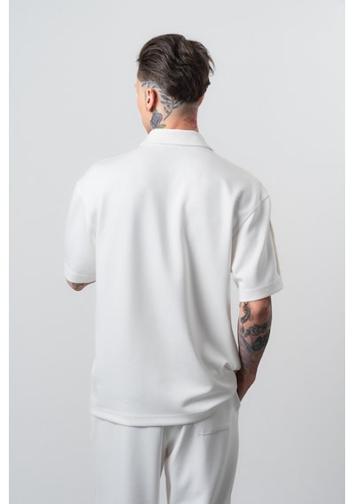Respire Erkek Champ Şerit Detaylı Regular Fit T-shirt Ekru