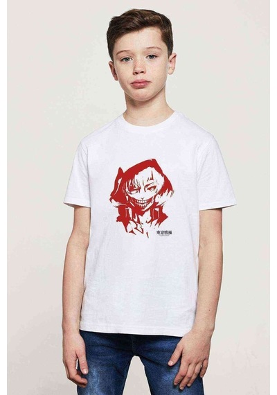 Tshirthane Anime Tokyo Ghoul Anteiku Baskılı Unisex Çocuk Beyaz T-Shirt (534798424)