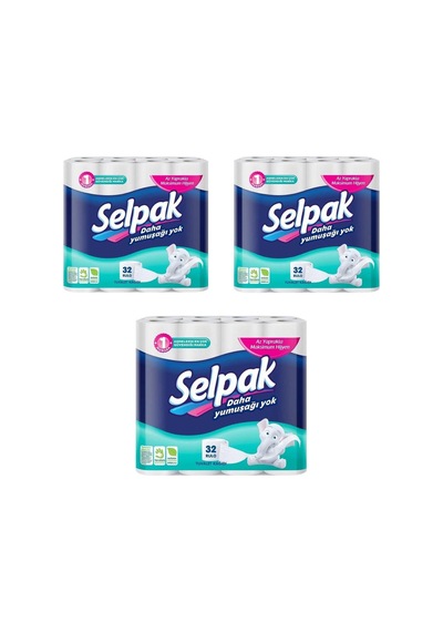 Selpak Tuvalet Kağıdı 3 x 32 Rulo