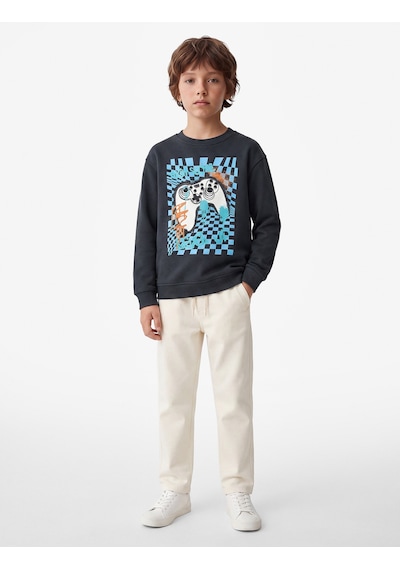 Koton Uzun Kollu Bisiklet Yaka Baskılı Şardonlu Pamuklu Sweatshirt Antrasit 7wkb10405tk Koton Uzun Kollu Bisiklet Yaka Baskılı Şardonlu Pamuklu Sweatshirt Antrasit 7wkb10405tk