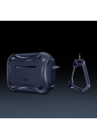 Apple AirPods Uyumlu Pro / Pro 2 Kılıf - Cyber Armor Tough Halolock Magsafe Kılıf Lacivert