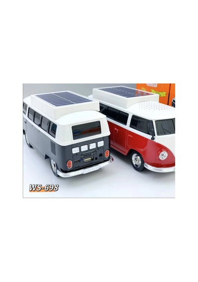 Minibüs Tasarımlı Bluetooth Speaker Sd Kart Usb Fm Radyolu Şarjlı Taşınabilir Kablosuz Hoparlör