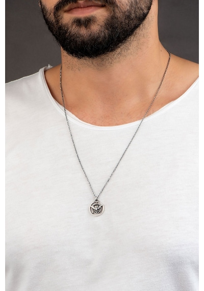 So Chic Kuş Figürlü Gümüş Erkek Kolye