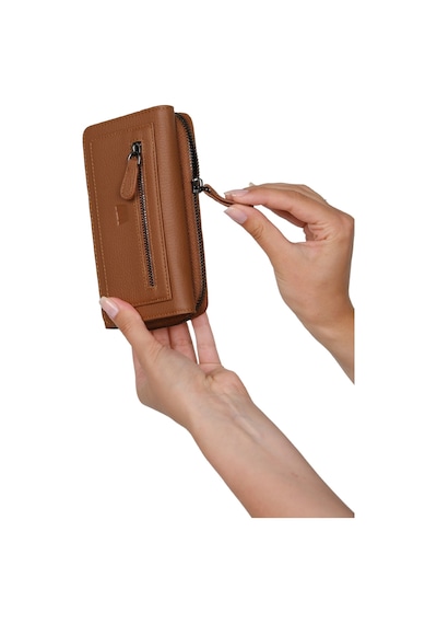 Mft Leather Hakiki Deri Kadın Cüzdan Vanilla 2716 Flother Mat Fındık