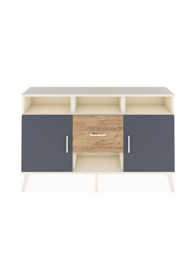 Arges Konsol 5 Raflı Tek Çekmeceli 2 Kapaklı 132x30x83 Aytaşı-antrasit/çam Antrasit/çam Arges Konsol 5 Raflı Tek Çekmeceli 2 Kapaklı 132x30x83 Aytaşı-antrasit/çam Antrasit/çam