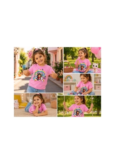 Urbantrendstore Gabby Hayal Evi Unisex Kız Çocuk Bisiklet Yuvarlak Yaka Basic Kısa Kollu %100 Pamuk Tişört Pembe Urbantrendstore Gabby Hayal Evi Unisex Kız Çocuk Bisiklet Yuvarlak Yaka Basic Kısa Kollu %100 Pamuk Tişört Pembe