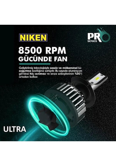 Niken Pro Serisi Led Xenon H11 Far Ampulü