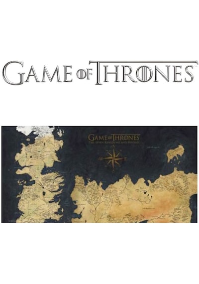 Game Of Thrones Westeros Map Glass Poster