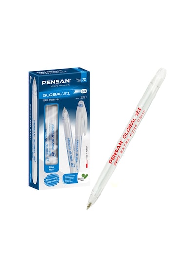 Pensan Tükenmez Kalem Global 0.5 Mm Kırmızı 2221 Çok Renkli