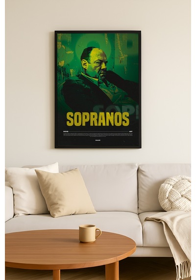 Sopranos Siyah Ahşap Çerçeveli Poster, Dizi Duvar Tablosu