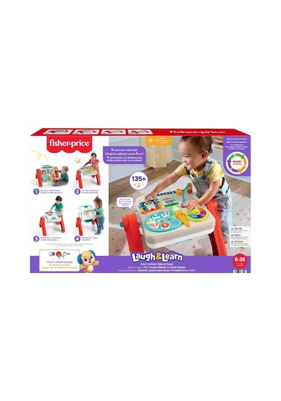 Fisher Price Sesli Ve Işıklı 4 in1 Eğlen ve Öğren Aktivite ve Çizim Masası Jlm96