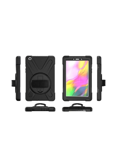 Samsung Galaxy Uyumlu Tab S6 Lite 10.4" P610/p620 Kılıf Defender Tank Zırh Silikon Askılı Tablet Kılıfı Kılıf