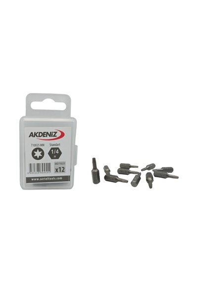 Akdeniz Akd/t10225 1/4 Torx T10x25 Mm 192 Adet Bits Uç