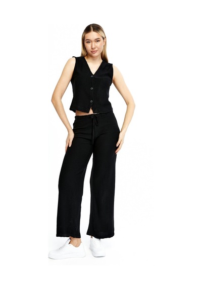 Selectmoda Kadın Kolsuz Triko Takım Siyah