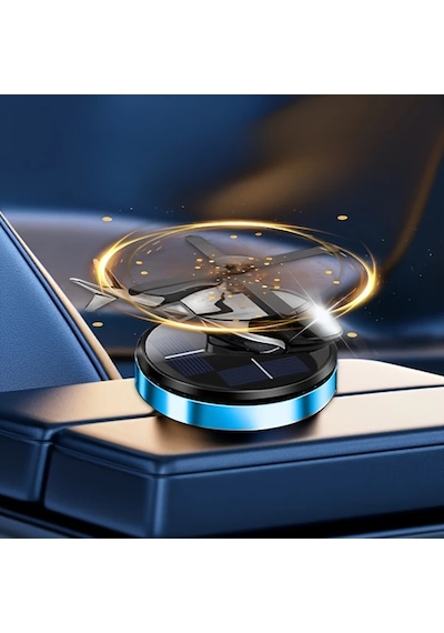 Cloud011 Solar Enerjili Helikopter Dekoru Ocean Blue 2 Aromalı Halka Araç Kokusu