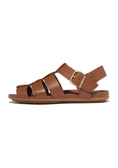C15 Deep Tan Sandalet Kadın A4b-001/c15 Fitflop Gracıe Leather Fısherman Sandals
