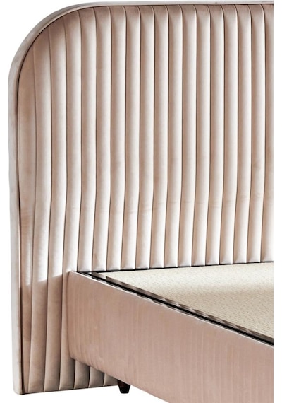Line Visco Lüks Baza Ve Başlık Seti 150x200 Cm Çift Kişilik Baza Ve Başlık Takımı Krem Babyface