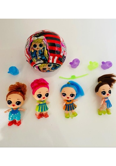 Aksesuarlı 1 Tane Süpriz 5 'li Lo Bebek Pembe Top