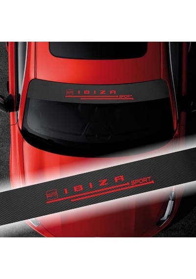 Seat Ibıza Için Karbon Ön Cam Oto Sticker