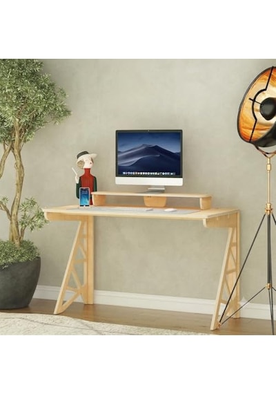 Nita Monitör Standı Ergonomik Monitör Yükseltici, Depolama Alanlı Minimalist Masa Düzenleyici