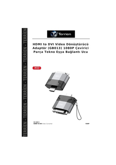 Hdmı To Dvı Video Dönüştürücü Adaptör Gb013 1080p Çevirici Parça Tekno Eşya Bağlantı Ucu