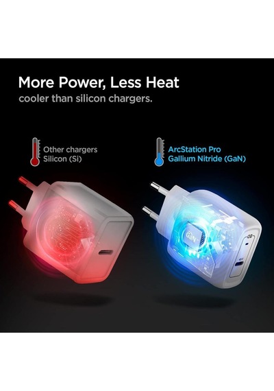Spigen PE2015 Powerarc Arcstation Pro 45 W USB-C Duvar Şarj Cihazı Beyaz