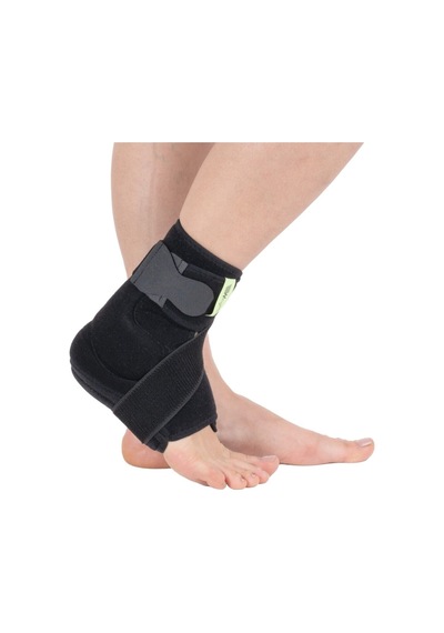 Aşil Tendon Destekli Ayak Bileklik Her Iki Yanında Ve Topuğun Altında Silikon Desteği Sunar Siyah