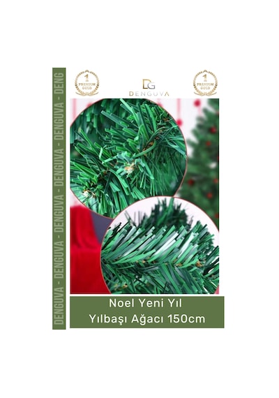 Yılbaşıağacı Kaliteli Dekoratif Lüks Yılbaşı Çam Ağacı Sık Yapraklı Yeşil Noel Paket 150 Cm 240 Dal Standart