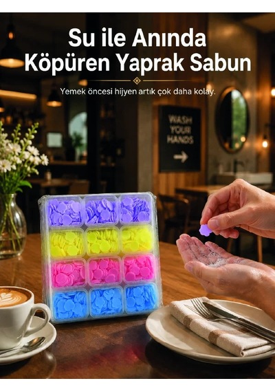 24 Adet Taşınabilir Yaprak Sabun Kutusu