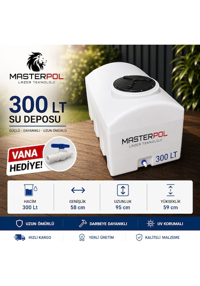 300 Lt Kare Su Deposu Tankı Bidonu Karavan