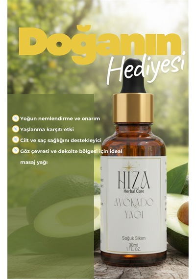 Hiza Herbal Care Doğal Avokado Yağı 30 ML