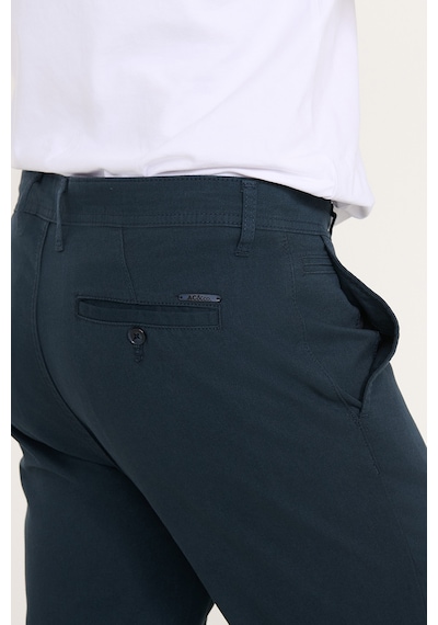 Ac&Co / Altınyıldız Classics Erkek Lacı Pamuklu Tapered Fit Yan Cepli Diagonal Desenli Esnek Casual Pantolon