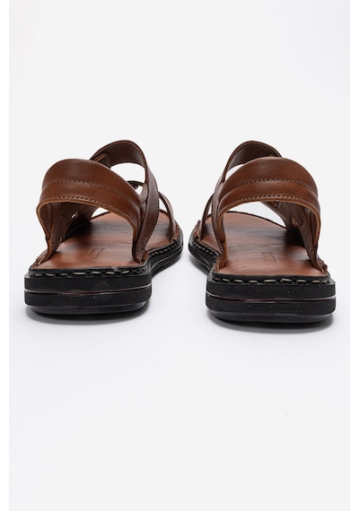 Dericlub Erkek Bantlı Sandalet Gerçek Deri Dc 1215 Taba