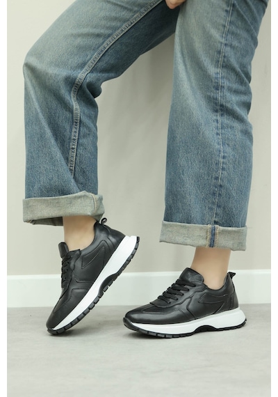 Fast Step Hakiki Deri Kadın Casual Ayakkabı 136za501 Siyah