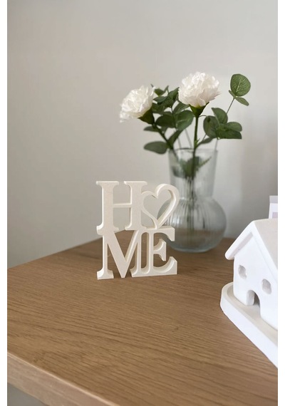 Home Yazılı Dekoratif Biblo Masaüstü Dekor - Beyaz 12 Cm X 10 Cm Beyaz - 700126653