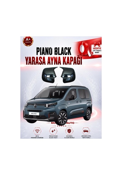 Cıtroen Berlingo 2019+ Batman Yarasa Ayna Kapagı P.black